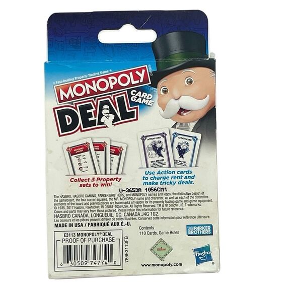 Hasbro Monopoly Deal Card Game – 110 Cards – New – Ages 8+ – 2-5 Players - Picture 4 of 6
